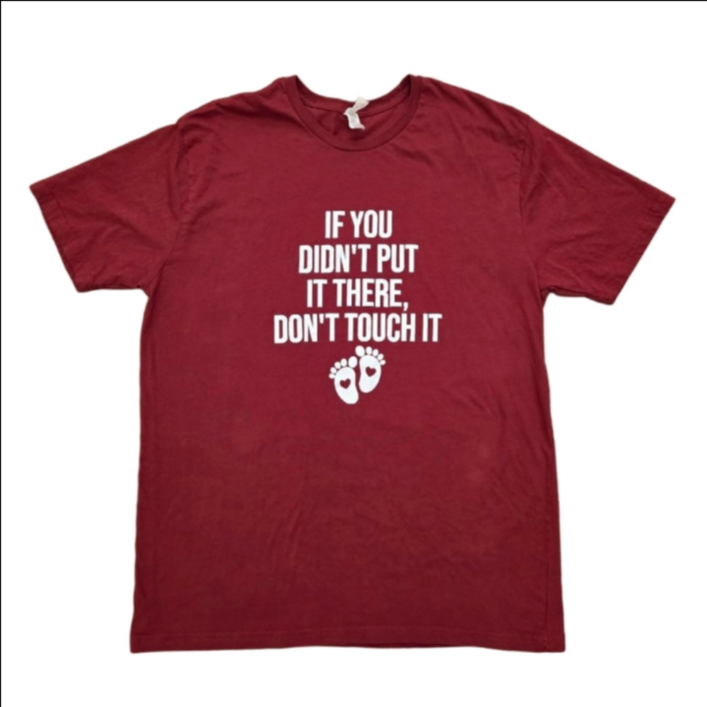 Circle Clothing Maroon Maternity Graphic Short Sleeve Tee XL